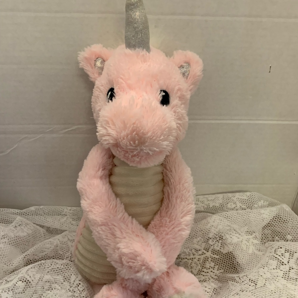 Unicorn Stuffed/Plush Animal soft Pink and cream.